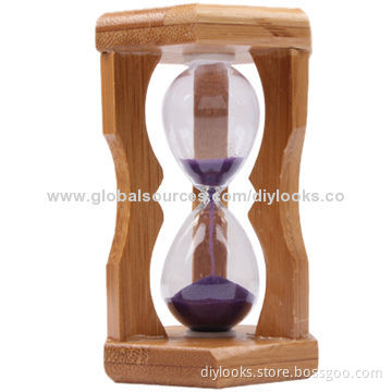 Wooden Hourglass Sand Timer (Random Color Delivery)